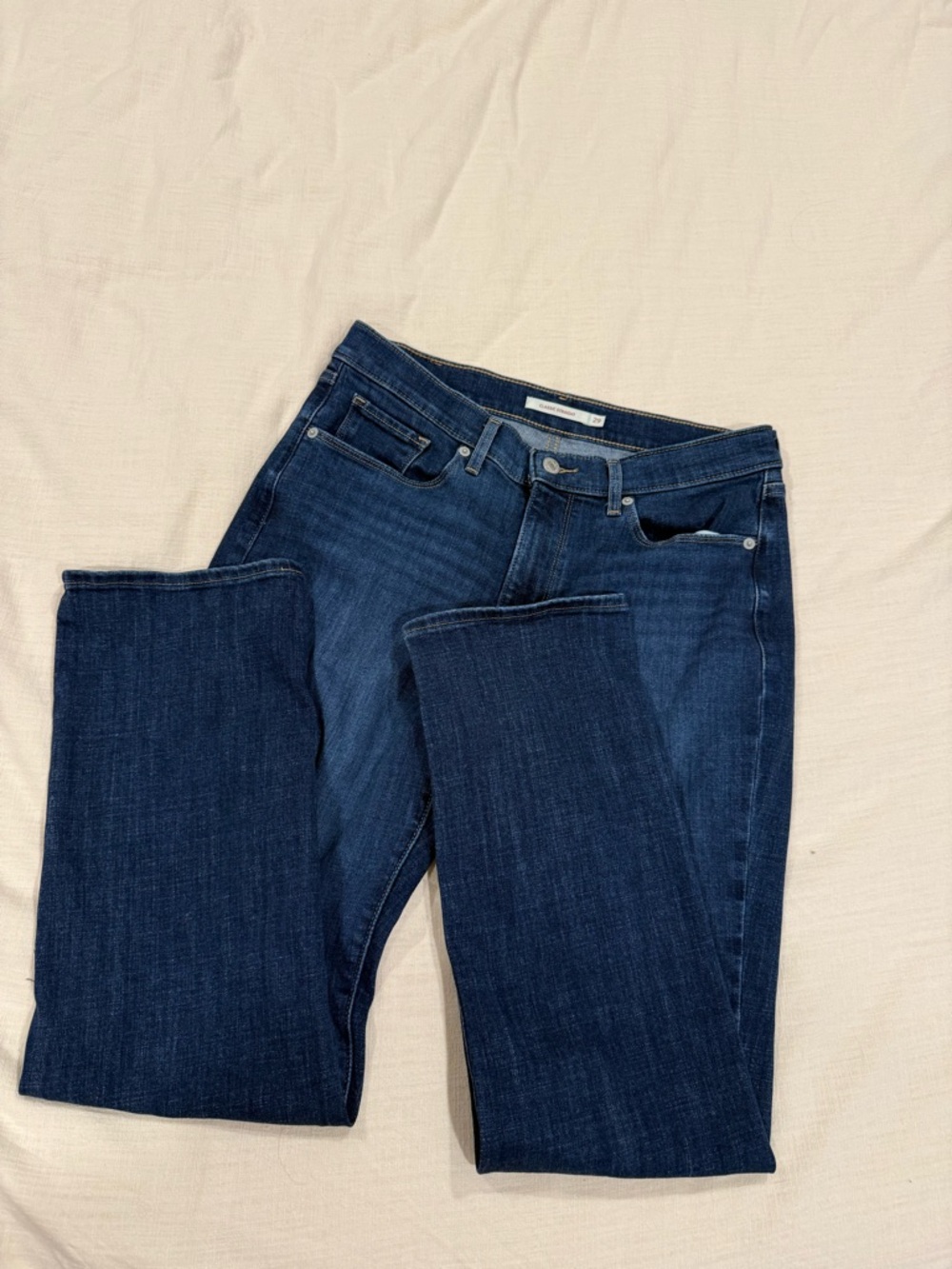 Levi's Dark Blue Straight-Leg Women's Jeans